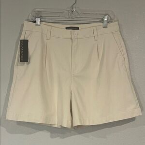 NWT Banana Republic pleat front shorts 5” inseam brushed stretch cotton 10